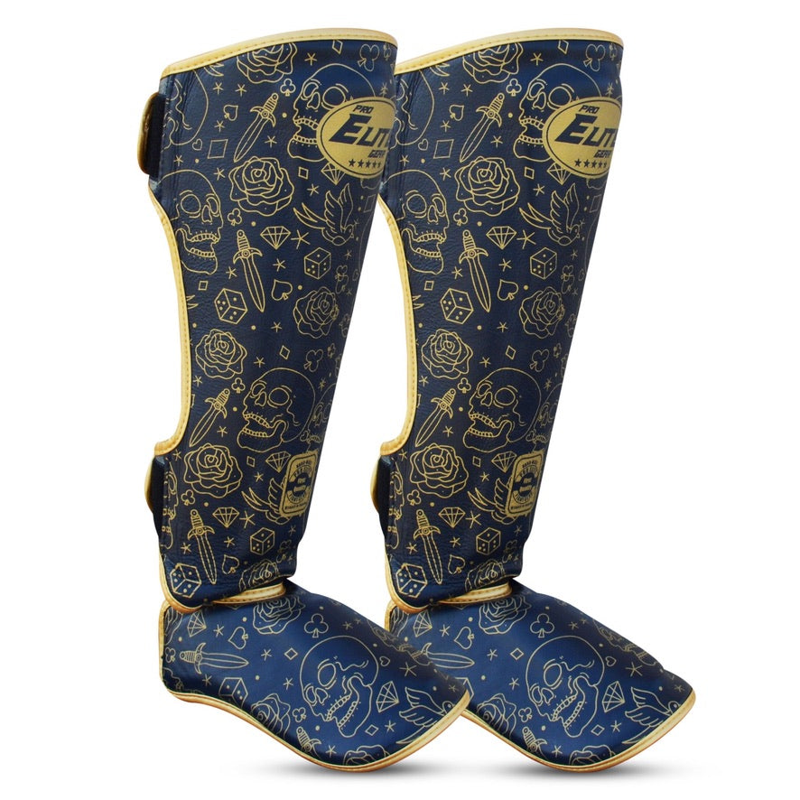 Fancy Shinguard blue/gold